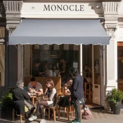 98 X 47 In. Patio Awning Retractable, Awning Sunshade Shelter With Manual Crank Handle, Outdoor Patio Canopy Sun Setter -Vevor grays vevor shade cloths ssszyphslzs9osnmlv0 31 1000