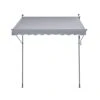 98 X 47 In. Patio Awning Retractable, Awning Sunshade Shelter With Manual Crank Handle, Outdoor Patio Canopy Sun Setter -Vevor grays vevor shade cloths ssszyphslzs9osnmlv0 64 1000