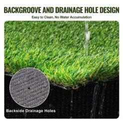 Artificial Grass 5 Ft. X 10 Ft. Green Turf 1.38 In. Fake Door Mat Artificial Grass With Drainage Holes Runner Rug -Vevor green vevor artificial grass rzcp1j5x10ftt9uhyv0 44 1000