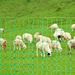 Electric Fence Netting 50 In. H X 164 In. L PE Net Fencing With Posts And Double-Spiked Utility Portable Mesh Polywire -Vevor green vevor garden fencing dxjcwlw50in108x25v9 31 1000