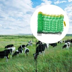 42.5 In. H X 164 Ft. L Polywire Electric Fence Netting Net Fencing With 14 Posts Utility Portable Mesh For Farms -Vevor green vevor garden fencing ktddzwlw108cmtcuyv0 31 1000