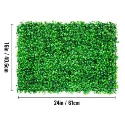 24 In. X 16 In. X 1.6 In. Artificial Boxwood Panels Grass Backdrop Wall Hedge Screen Vinyl Garden Fence 10-Piece -Vevor green vevor garden fencing mlczwq10pc24x1601v0 76 1000