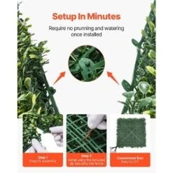 Artificial Grass Wall Panels, 40 X 120 In. Milan Grass Greenery Boxwood Panel For Indoor Outdoor Green Decor -Vevor green vevor garden fencing pjsrzzwq1pc4wglqtv0 1f 1000