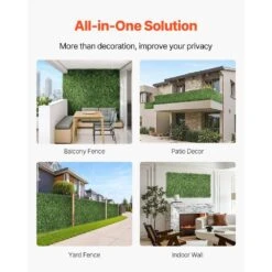 Artificial Grass Wall Panels, 40 X 120 In. Milan Grass Greenery Boxwood Panel For Indoor Outdoor Green Decor -Vevor green vevor garden fencing pjsrzzwq1pc4wglqtv0 44 1000
