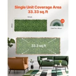 Artificial Grass Wall Panels, 40 X 120 In. Milan Grass Greenery Boxwood Panel For Indoor Outdoor Green Decor -Vevor green vevor garden fencing pjsrzzwq1pc4wglqtv0 fa 1000