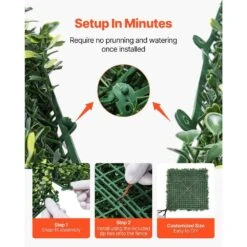 Artificial Grass Wall Panels, 60 X 120 In. Milan Grass Greenery Boxwood Panel For Indoor Outdoor Green Decor -Vevor green vevor garden fencing pjsrzzwq1pc6w1aebv0 1f 1000