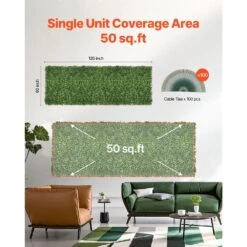 Artificial Grass Wall Panels, 60 X 120 In. Milan Grass Greenery Boxwood Panel For Indoor Outdoor Green Decor -Vevor green vevor garden fencing pjsrzzwq1pc6w1aebv0 fa 1000