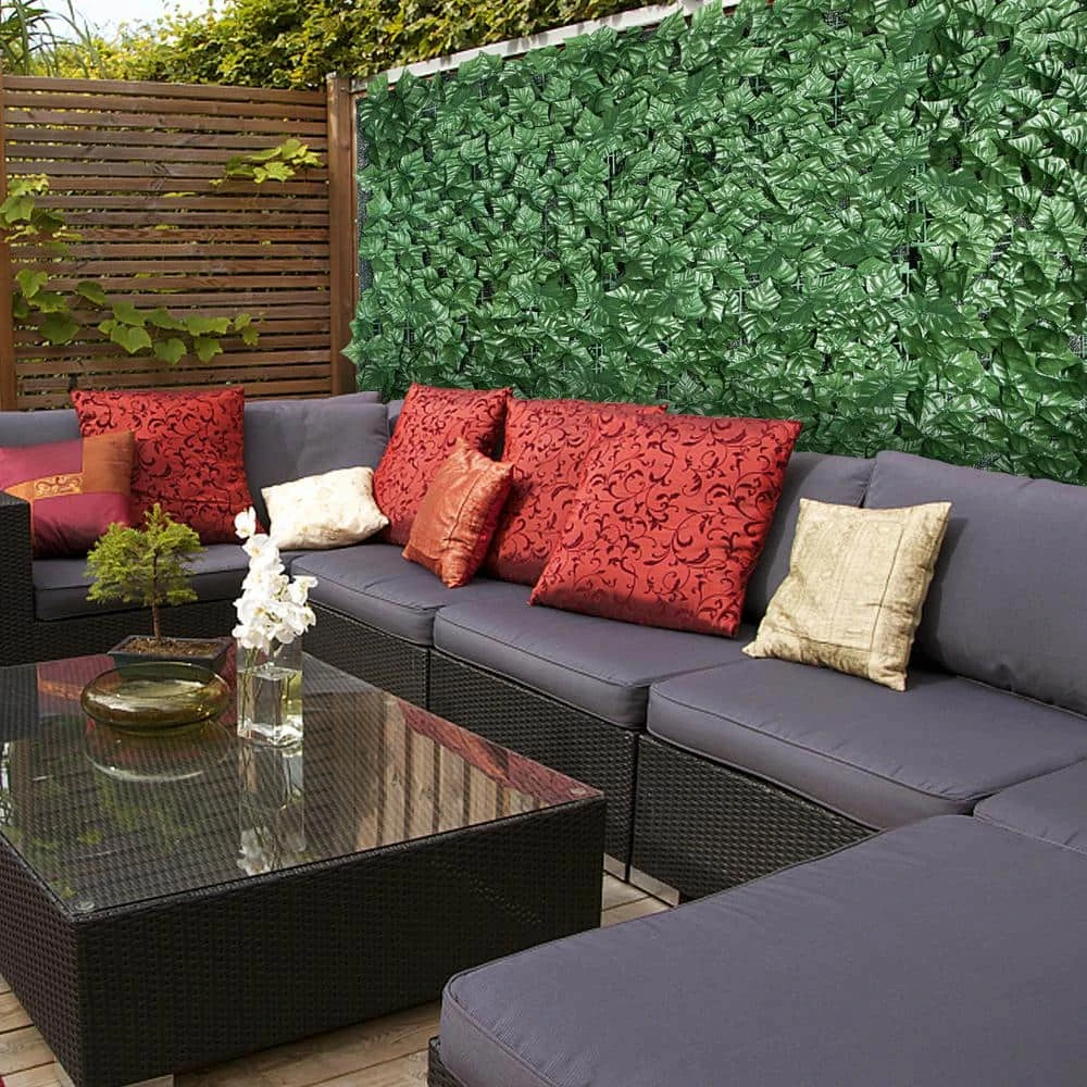 Ivy Privacy Fence Screen 39 In. X 178 In. Faux Leaf Artificial Hedges 3-Layers Outdoor Greenery Leaves Panel, Green 10 Ivy Privacy Fence Screen 39 In. X 178 In. Faux Leaf Artificial Hedges 3-Layers Outdoor Greenery Leaves Panel, Green - Image 8