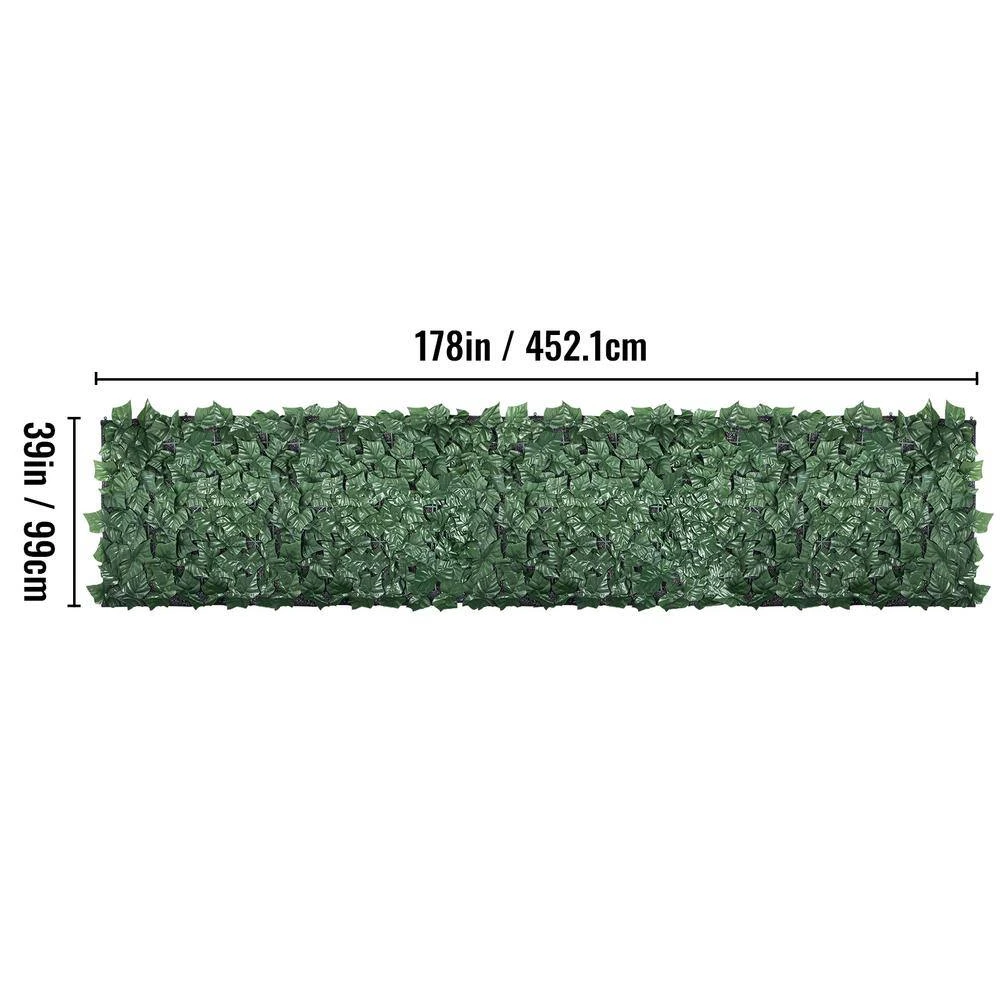 Ivy Privacy Fence Screen 39 In. X 178 In. Faux Leaf Artificial Hedges 3-Layers Outdoor Greenery Leaves Panel, Green 9 Ivy Privacy Fence Screen 39 In. X 178 In. Faux Leaf Artificial Hedges 3-Layers Outdoor Greenery Leaves Panel, Green - Image 7