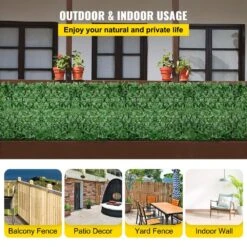 Ivy Privacy Fence Screen 39 In. X 178 In. Faux Leaf Artificial Hedges 3-Layers Outdoor Greenery Leaves Panel, Green 15 Ivy Privacy Fence Screen 39 In. X 178 In. Faux Leaf Artificial Hedges 3-Layers Outdoor Greenery Leaves Panel, Green -Vevor green vevor garden fencing rzzwwlyc39178xzn3v0 fa 1000