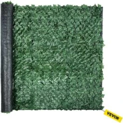 59 In. X 118 In. Faux Leaf Artificial Hedges 3-Layers Greenery Leaves Panel Ivy Privacy Fence Screen For Garden