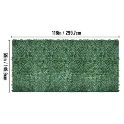 59 In. X 118 In. Faux Leaf Artificial Hedges 3-Layers Greenery Leaves Panel Ivy Privacy Fence Screen For Garden -Vevor green vevor garden fencing rzzwwlyc59118qv5nv0 76 1000