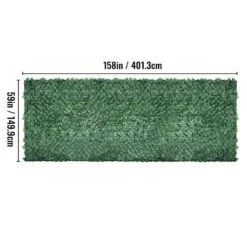 59 In. X 158 In. Faux Leaf Artificial Hedges 3-Layers Outdoor Greenery Leaves Panel Ivy Privacy Fence Screen For Garden -Vevor green vevor garden fencing rzzwwlyc59158ost3v0 76 1000