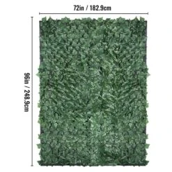 96 In. X 72 In. Faux Leaf Artificial Hedges Ivy Privacy Fence Screen 3-Layers Outdoor Greenery Leaves Panel For Garden -Vevor green vevor garden fencing rzzwwlycb9672qksav0 76 1000