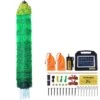Electric Fence Netting 48 In. H X 100 In. L PE Net Fencing With Solar Charger/Posts Stakes Utility Portable Polywire -Vevor green vevor garden fencing xxjqwlw48in18wol0v9 64 1000