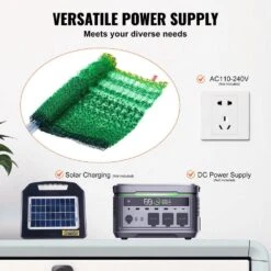 Electric Fence Netting 48 In. H X 168 In. L PE Net Fencing Kit With Double-Spiked Stakes Utility Portable Mesh Polywire 15 Electric Fence Netting 48 In. H X 168 In. L PE Net Fencing Kit With Double-Spiked Stakes Utility Portable Mesh Polywire -Vevor green vevor garden fencing xxjqwlw48in1mre8av9 fa 1000