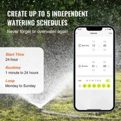 WiFi Sprinkler Timer Single Zone Smart Irrigation Controller Water Timer APP Control Voice Control -Vevor green vevor irrigation controllers znjsdsqddk00vzgr9v9 1f 1000