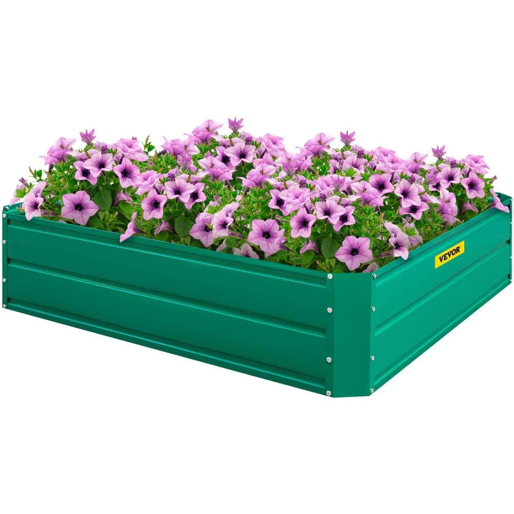 Raised Garden Bed 48 In. X 36 In. X 12 In. Metal Planter Box Green Galvanized Steel Raised Planter Boxes 3 Raised Garden Bed 48 In. X 36 In. X 12 In. Metal Planter Box Green Galvanized Steel Raised Planter Boxes