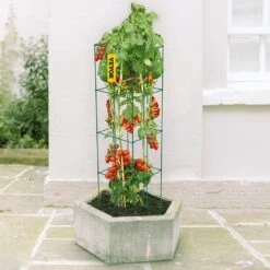 14.6 In. X 14.6 In. X 39.4 In. Tomato Cages For Garden Square Plant Support Cages Green Steel Tomato Towers (6-Pack) -Vevor green vevor tomato cages fxkzdfq14 639ycq1v0 31 1000