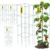 11.8 In. X 11.8 In. X 46.1 In. Tomato Cages Square Plant Support Cages Green Steel Tomato Towers For Plants (5-Pack) -Vevor green vevor tomato cages fxkzdfqzz1246rx5pv0 64 1000