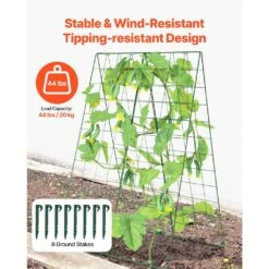 Cucumber Trellis For Climbing Plants, 46 In. X 32 In. Foldable Cucumber Trellis Set With Plant Clips, 2025 Upgrade -Vevor green vevor tomato cages hgpjtxczaxj44pxqxv0 4f 1000