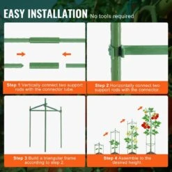 6-Packs Tomato Cages For Garden, 48 In.Tomato Trellis Plant Stakes Support, Stackable Tall Plant Support Cage,for Garden -Vevor green vevor tomato cages kzdfqzzzcj480ig42v0 1f 1000
