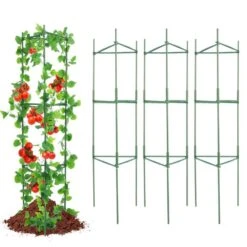 6-Packs Tomato Cages For Garden, 48 In.Tomato Trellis Plant Stakes Support, Stackable Tall Plant Support Cage,for Garden