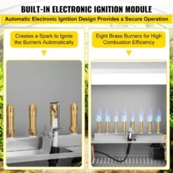 CO2 Burner, 8 Brass Burner CO2 Generator For Plant, Liquid Propane LP Carbon Dioxide Generator, 22352 BTU/Hr, Greenhouse -Vevor greenhouse supplies eyhtfsqgyhqmclnilv1 1f 1000
