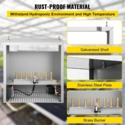 CO2 Burner, 8 Brass Burner CO2 Generator For Plant, Liquid Propane LP Carbon Dioxide Generator, 22352 BTU/Hr, Greenhouse -Vevor greenhouse supplies eyhtfsqgyhqmclnilv1 fa 1000