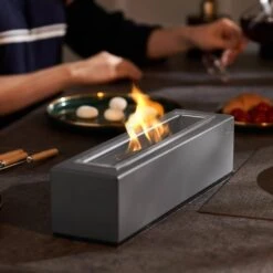 Tabletop Fire Pit Bowl, 15 In. Concrete Tabletop Fireplace Indoor Outdoor Decor, Portable Rubbing Alcohol Burner Smores -Vevor grey vevor gas fire pits zmshkhntqhsz4s3ikv0 31 1000