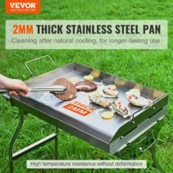 Stainless Steel Griddle 23.5 In. X 16 In. Pre-Seasoned Stove Top Griddle Non-Stick Family Pan Cookware -Vevor grill griddles dmjp235yc4303kz0tv0 c3 1000