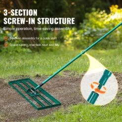 Lawn Leveling Rake 30 In. X 10 In. Level Lawn Tool Heavy-duty Lawn Leveler With 78 In. Steel Extended Handle Rake Suit -Vevor landscaping rakes cppzp1030000q4vm8v0 1f 1000
