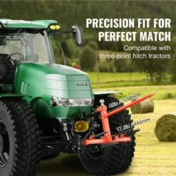49 In. Hay Spear Bale Spears 1600 Lbs. Loading Capacity 3-Point Hitch Tractor Attachment With 2pcs 17.5 In. -Vevor landscaping rakes tzczs49inchscwhsbv0 1f 1000