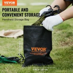 32 Pcs Flat Bungee Cord Set, 17 Mm Heavy Duty Bungee Straps W/ A3 Steel J-Hooks, Includes 10 In., 18 In., 24 In., 32 In. -Vevor multi colored vevor plant hangers dlkzdw28pcsbp62sqv0 76 1000