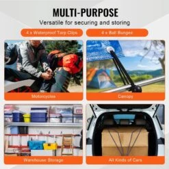 32 Piece Bungee Cords Assortment, 8 Mm Heavy Duty Bungee Straps With A3 Steel Hooks, Including 10 In., 24 In., 32 In. -Vevor multi colored vevor plant hangers dlkzdw32pcsynp5wfv0 1f 1000