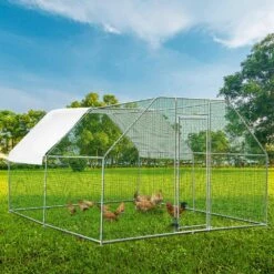 Large Metal Chicken Coop Run Walk-in Chicken Runs ‎ 153.6 In. X 117.6 In. X 78 In. Poultry Cage Hen House Greenhouse -Vevor multi vevor greenhouse supplies hwj9 212 56 51w60v0 31 1000