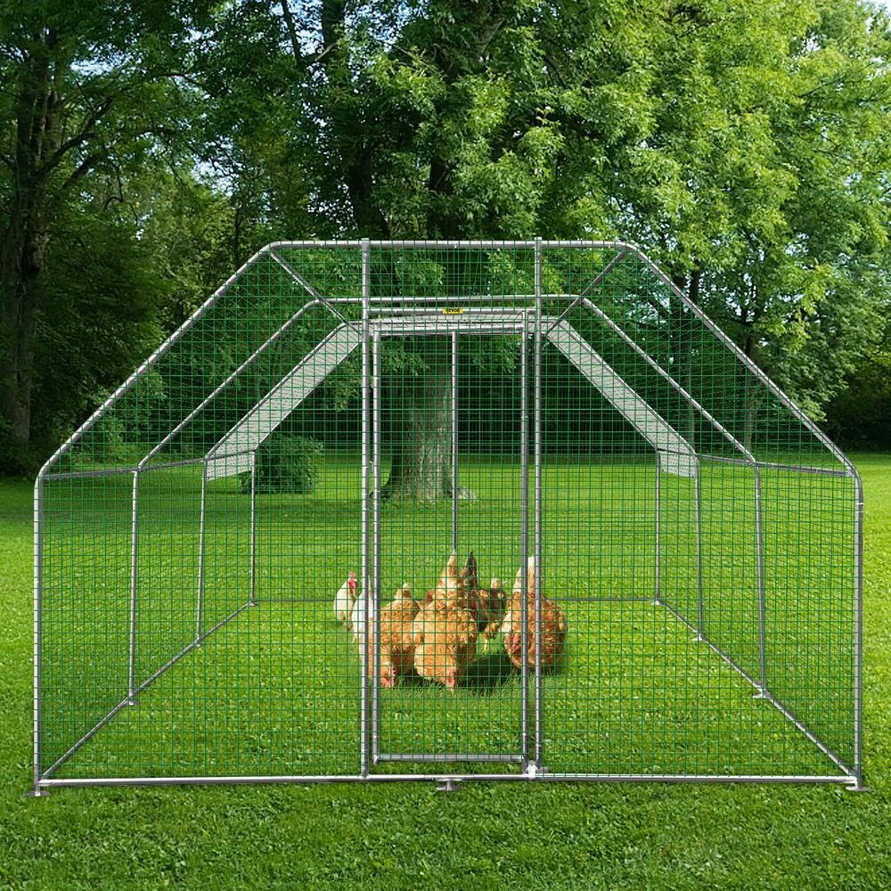 Large Metal Chicken Coop Run Walk Chicken Run Poultry Cage Hen House 231.6 In. X 117.6 In. X 78 In. Greenhouse 10 Large Metal Chicken Coop Run Walk Chicken Run Poultry Cage Hen House 231.6 In. X 117.6 In. X 78 In. Greenhouse - Image 8