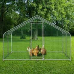 Large Metal Chicken Coop Run Walk-in Chicken Runs Waterproof Cover Poultry Cage Hen House 12.8 X 9.8 X 6.5 Ft Greenhouse -Vevor multi vevor greenhouse supplies hwjlj139 86 51zmdv0 31 1000