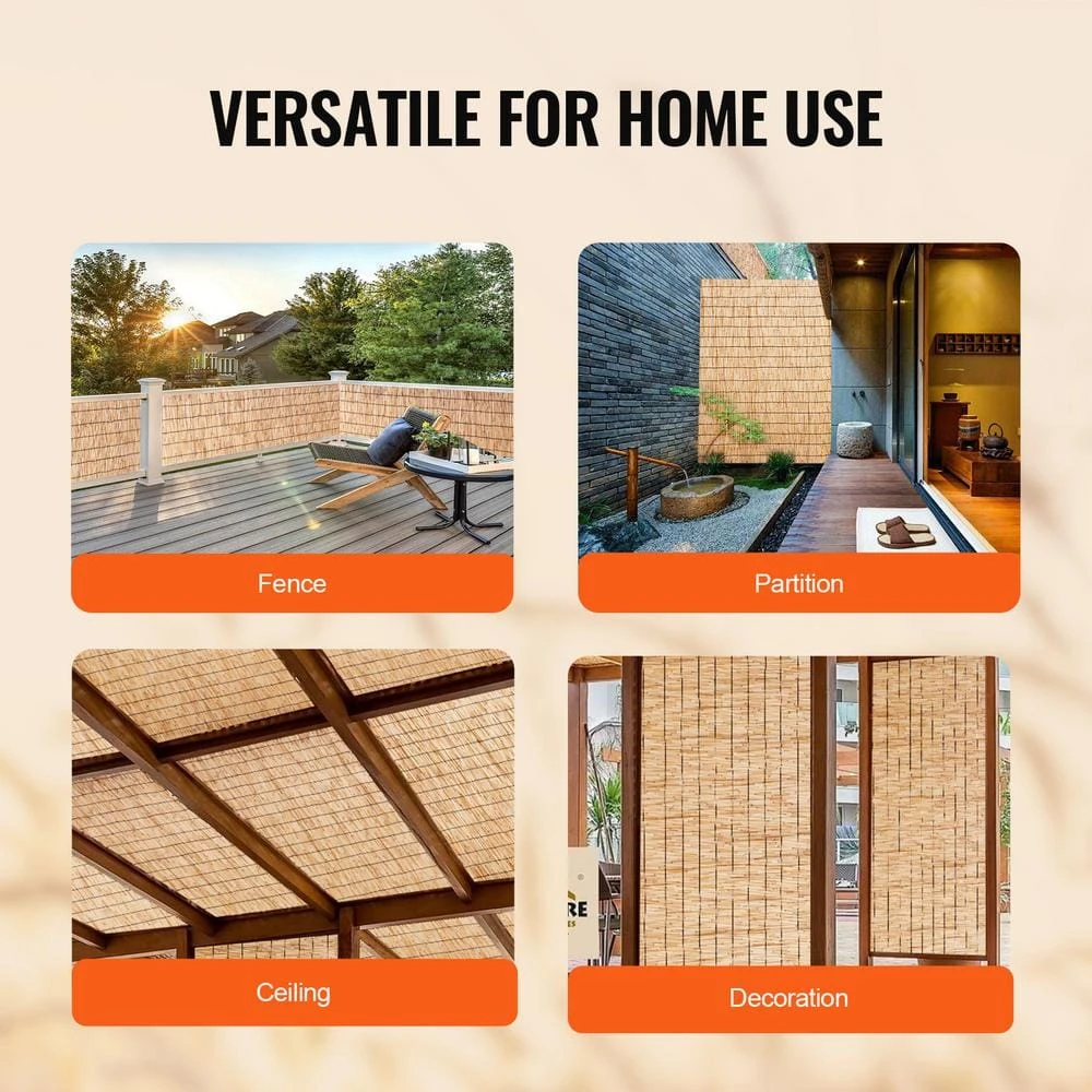 Reed Fence Backyard Landscaping Privacy Blind Fencing Screen 13.3 Ft. X 3.3 Ft., Decorative Fence For Backyard Garden 8 Reed Fence Backyard Landscaping Privacy Blind Fencing Screen 13.3 Ft. X 3.3 Ft., Decorative Fence For Backyard Garden - Image 6