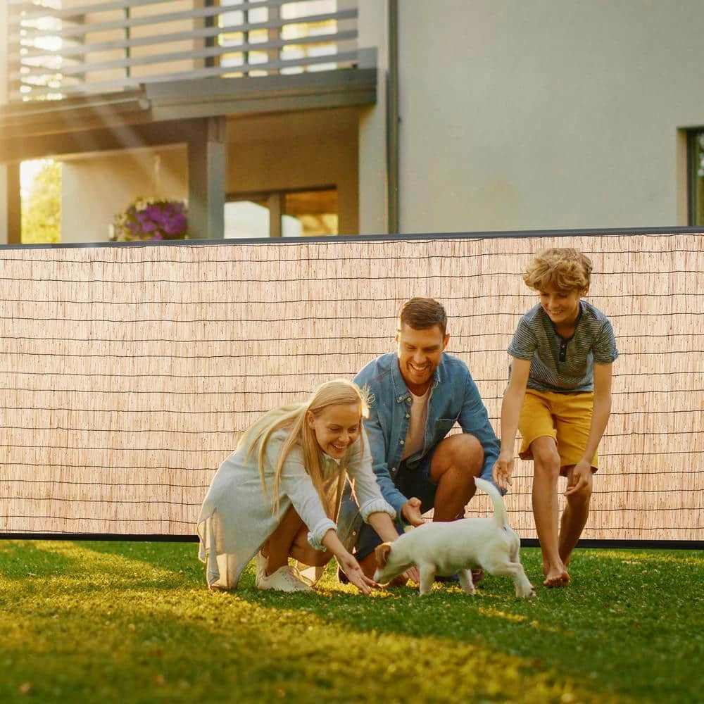 Natural Reed Fencing, 5.5 Ft. X 16.4 Ft. Reed Screen Curtain Balcony Reed Fence Roll Outdoor Backyard Patio Power Source 10 Natural Reed Fencing, 5.5 Ft. X 16.4 Ft. Reed Screen Curtain Balcony Reed Fence Roll Outdoor Backyard Patio Power Source - Image 8