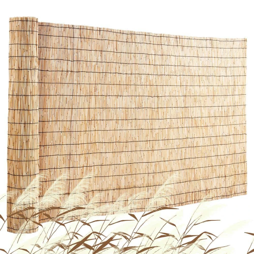 Natural Reed Fencing, 5.5 Ft. X 16.4 Ft. Reed Screen Curtain Balcony Reed Fence Roll Outdoor Backyard Patio Power Source 3 Natural Reed Fencing, 5.5 Ft. X 16.4 Ft. Reed Screen Curtain Balcony Reed Fence Roll Outdoor Backyard Patio Power Source