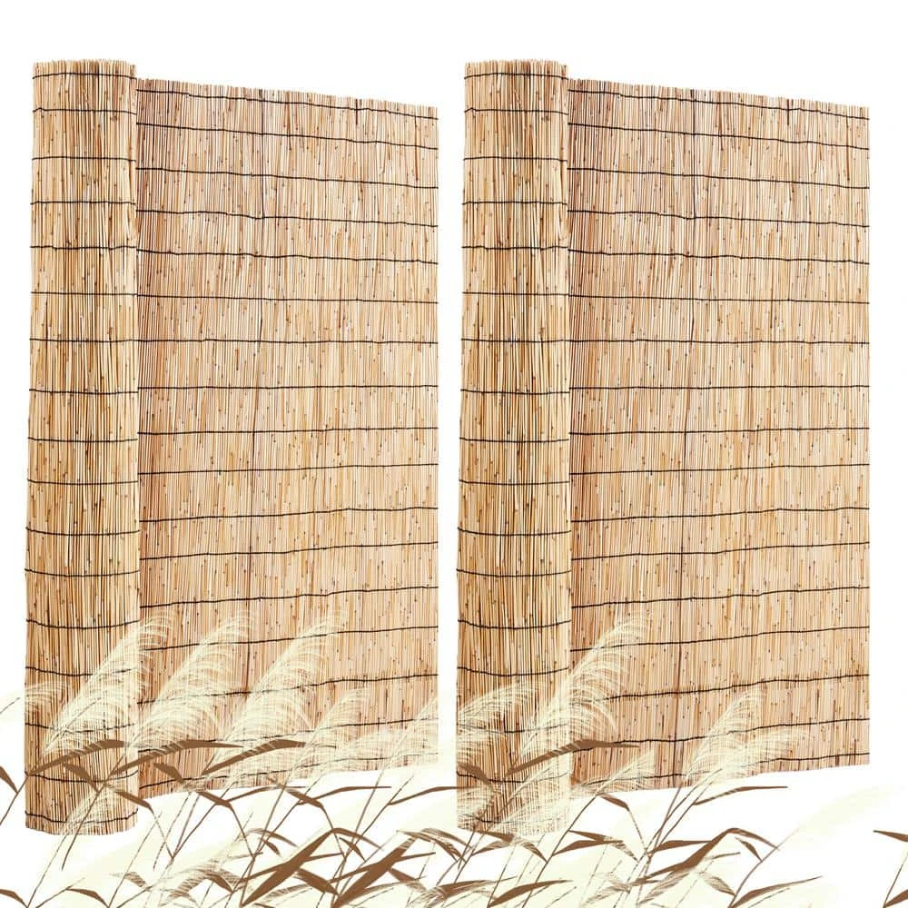 Natural Reed Fencing, 4 Ft. X 16.4 Ft., 2-Pack Reed Screen Curtain Balcony Reed Fence Roll For Outdoor Power Source 3 Natural Reed Fencing, 4 Ft. X 16.4 Ft., 2-Pack Reed Screen Curtain Balcony Reed Fence Roll For Outdoor Power Source