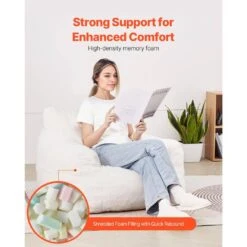 Bean Bag Chair Plastic Outdoor Rocking Chair With CushionGuard White Cushion With Soft Armrests Storage Pocket, Bean Bag -Vevor outdoor rocking chairs fsyxddy3539ih8dqlv0 1f 1000