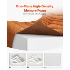 Bean Bag Chair,Plastic Outdoor Rocking Chair With CushionGuard Brown Cushion With Soft Armrests Storage Pocket, Bean Bag -Vevor outdoor rocking chairs lxddy3034inct6nkcv0 44 1000