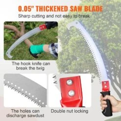 Manual Pole Saw, 55.2- 117.6 In. Extendable Tree Pruner, Sharp Steel Blade For High Branches Trimming, Pruning Saw -Vevor pruning saws sdgzjlhjzz3m7qufhv0 1f 1000
