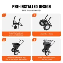 Broadcast Spreader 80 Lbs. Walk-Behind Turf Spreader With 12 In. Wheels Steel Push Fertilizer Spreader Garden Seeder -Vevor pull behind spreaders tcsbj80lbs125b0p1v0 1f 1000