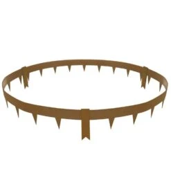 39.6 In. L X 0.06 In.W X 2 In. H Brown Steel Edging Landscape Steel Garden Edging Borders Strips Hammer-Rustic (10-Pack)