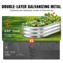 Galvanized Raised Garden Bed Kit 4 X 2 X 1 Ft. Metal Raised Garden Beds Outdoor For Vegetables, Gardening Planter Box 14 Galvanized Raised Garden Bed Kit 4 X 2 X 1 Ft. Metal Raised Garden Beds Outdoor For Vegetables, Gardening Planter Box -Vevor silver raised planter boxes ldsjszzctys474n4rv0 1f 1000