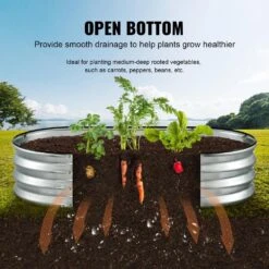 Galvanized Raised Garden Bed Kit 4 X 2 X 1 Ft. Metal Raised Garden Beds Outdoor For Vegetables, Gardening Planter Box 15 Galvanized Raised Garden Bed Kit 4 X 2 X 1 Ft. Metal Raised Garden Beds Outdoor For Vegetables, Gardening Planter Box -Vevor silver raised planter boxes ldsjszzctys474n4rv0 44 1000