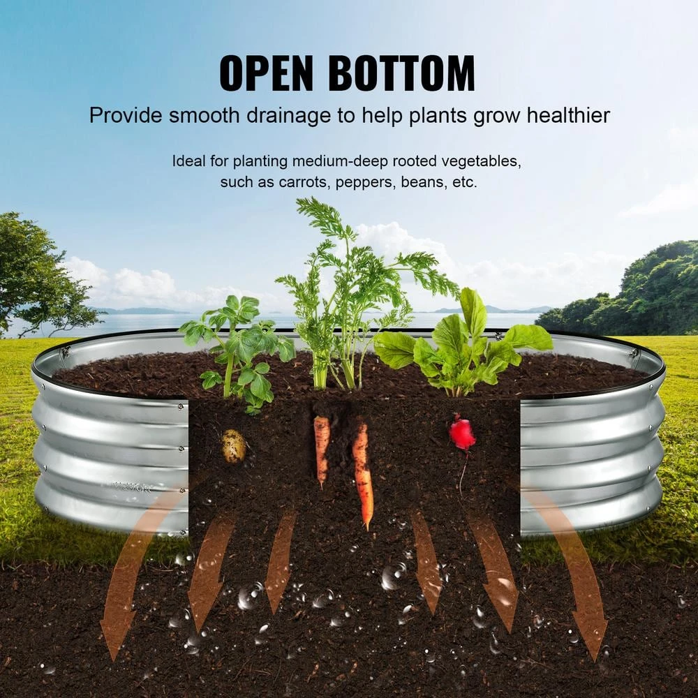 Galvanized Raised Garden Bed Kit 4 X 2 X 1 Ft. Metal Raised Garden Beds Outdoor For Vegetables, Gardening Planter Box 8 Galvanized Raised Garden Bed Kit 4 X 2 X 1 Ft. Metal Raised Garden Beds Outdoor For Vegetables, Gardening Planter Box - Image 6